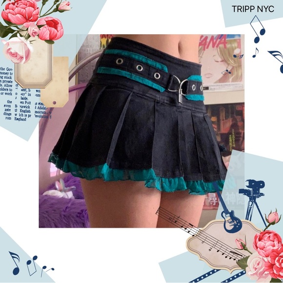 🚨HOLD:/Tripp Nyc Lock Me Up pleated skirt - Picture 6 of 14